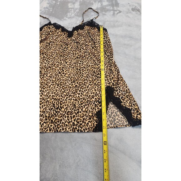 Victoria's Secret XXL Leopard Print Tease Satin Lace Trim Mini Slip Dress NWT - Picture 6 of 7